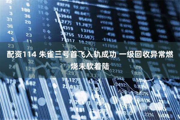 配资114 朱雀三号首飞入轨成功 一级回收异常燃烧未软着陆